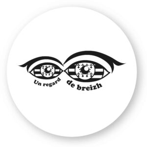x 1 - Sticker découpe ronde