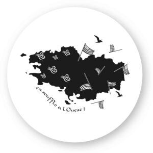 x 100 - Sticker découpe ronde