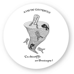 x 1 - Sticker découpe ronde