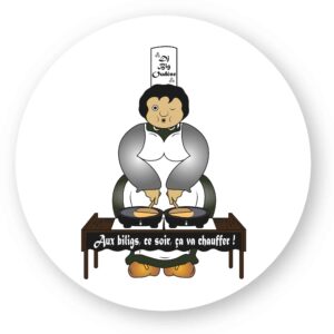x 1 - Sticker découpe ronde