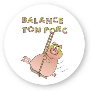 x 1 - Sticker découpe ronde