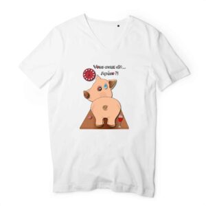 Homme - T-shirt Col V 100% Coton Bio - TM044