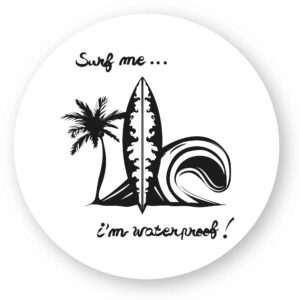 x 5 - Sticker découpe ronde