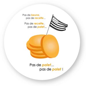 x 1 - Sticker découpe ronde