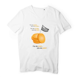 Homme - T-shirt Col V 100% Coton Bio - TM044