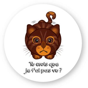 x 5 - Sticker découpe ronde
