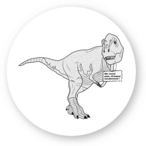 x 1 - Sticker découpe ronde
