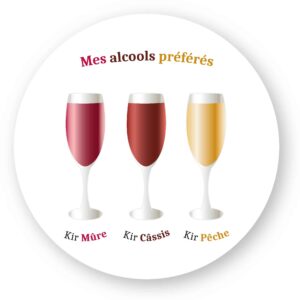 x 5 - Sticker découpe ronde