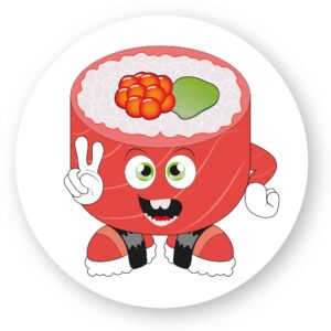 x 1 - Sticker découpe ronde