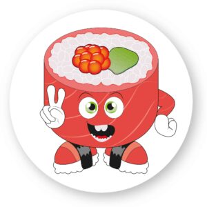 x 5 - Sticker découpe ronde